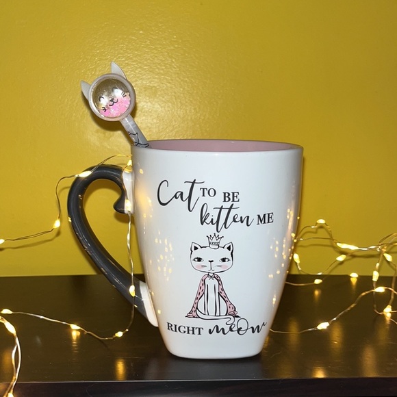 🐇 10 Strawberry Street “Cat to be Kitten right Meow” 20 oz mug with pen - gift - Picture 5 of 9